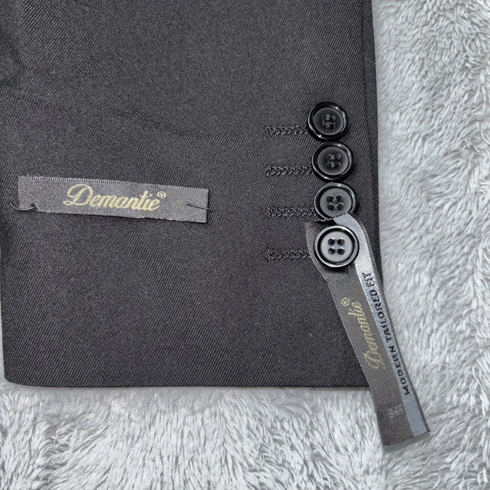Demantie mens‎ black Modern Tailored Fit Suit jacket size 34R